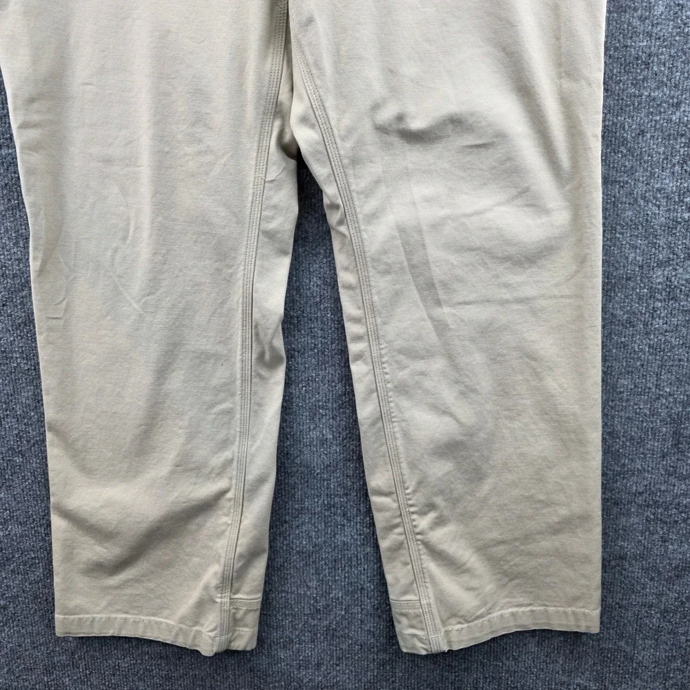 Duluth Trading Co Mens 36x32‎ Beige Cotton Spandex Cargo Pants Work Casual